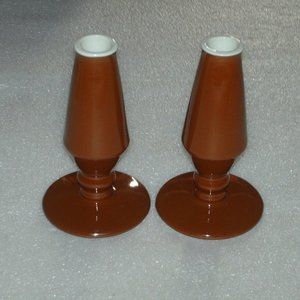 Vintage Hall porcelain candle holders